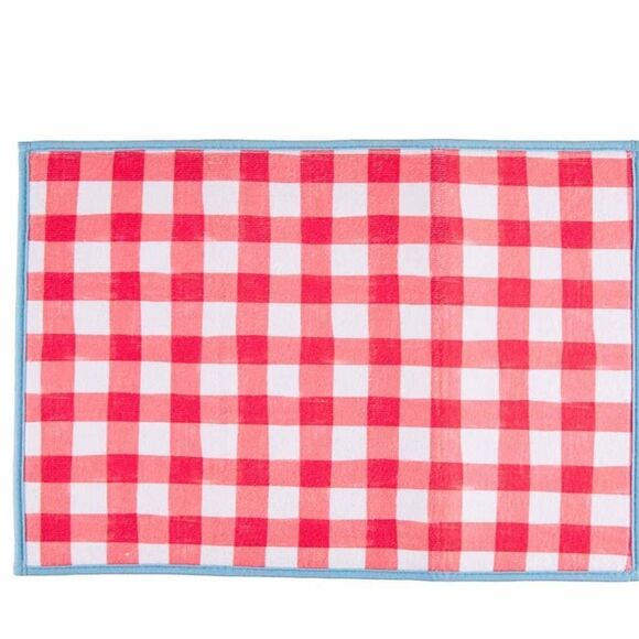 Dolly Parton Checkered Dish Drying Mat- Red/White - Picture 3 of 6